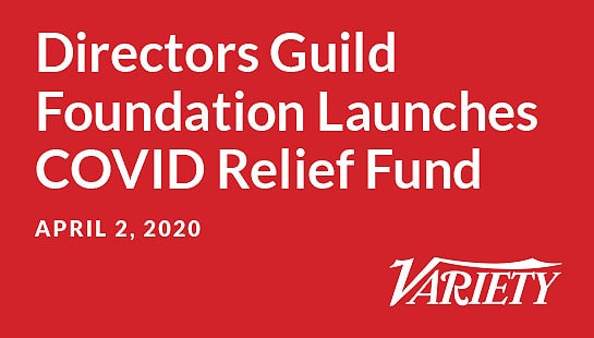 Directors Guild Foundation Launches COVID Relief Fund