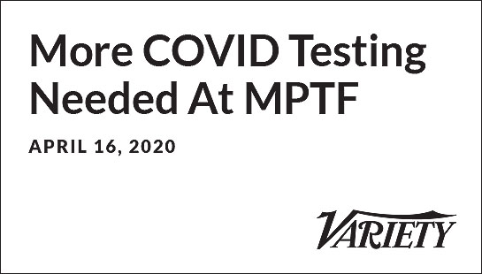 More COVID Testing Needed at MPTF
