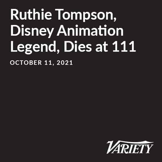 Ruthie Tompson, Disney Animation Legend, Dies at 111
