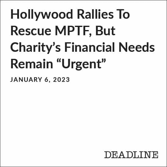 Hollywood rallies to rescue mpftf, but charity's financial needs remain urgent.