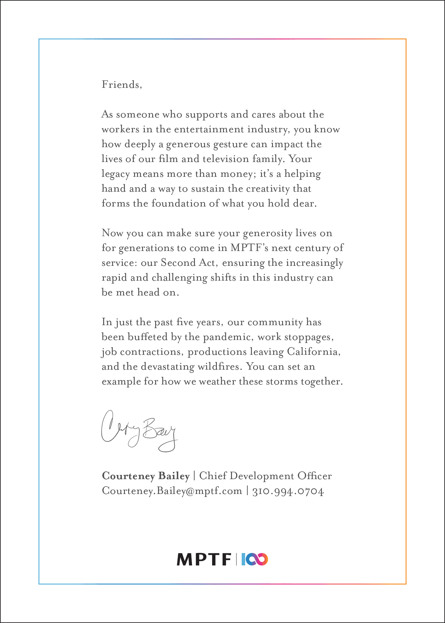 MPTF Second Act Second Act Card